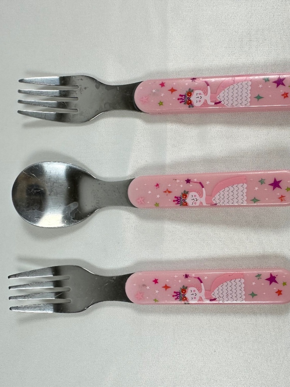 TarHong Pink Princess 2017 Baby Utensils, Forks and Spoon, Stainless Steel China